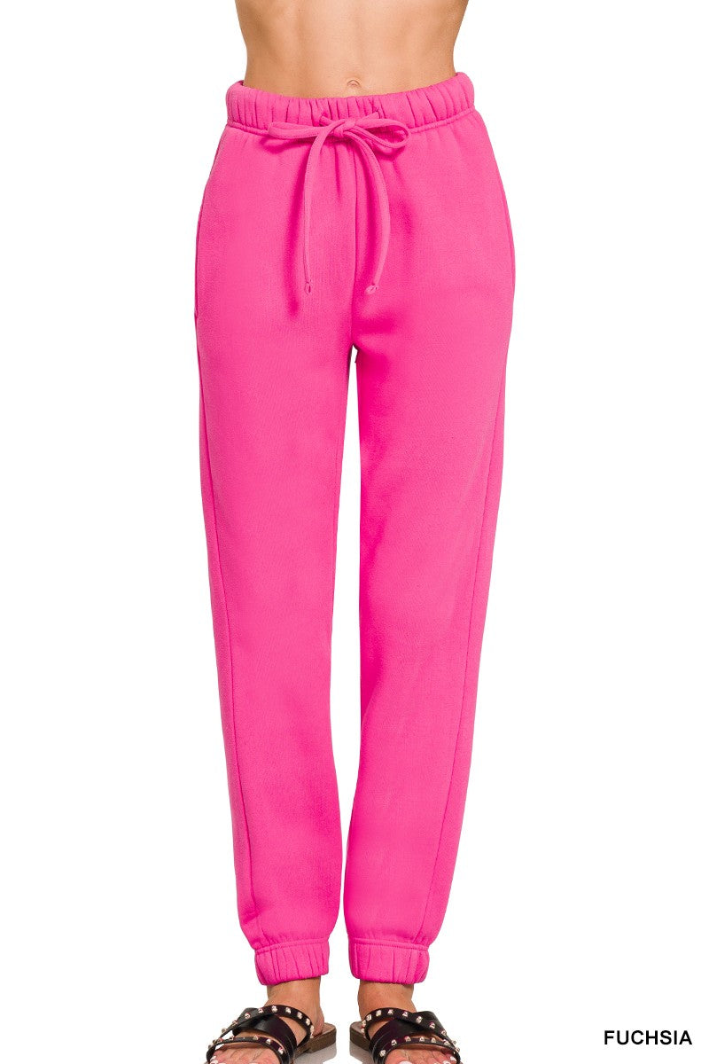 Hot pink sweatpants