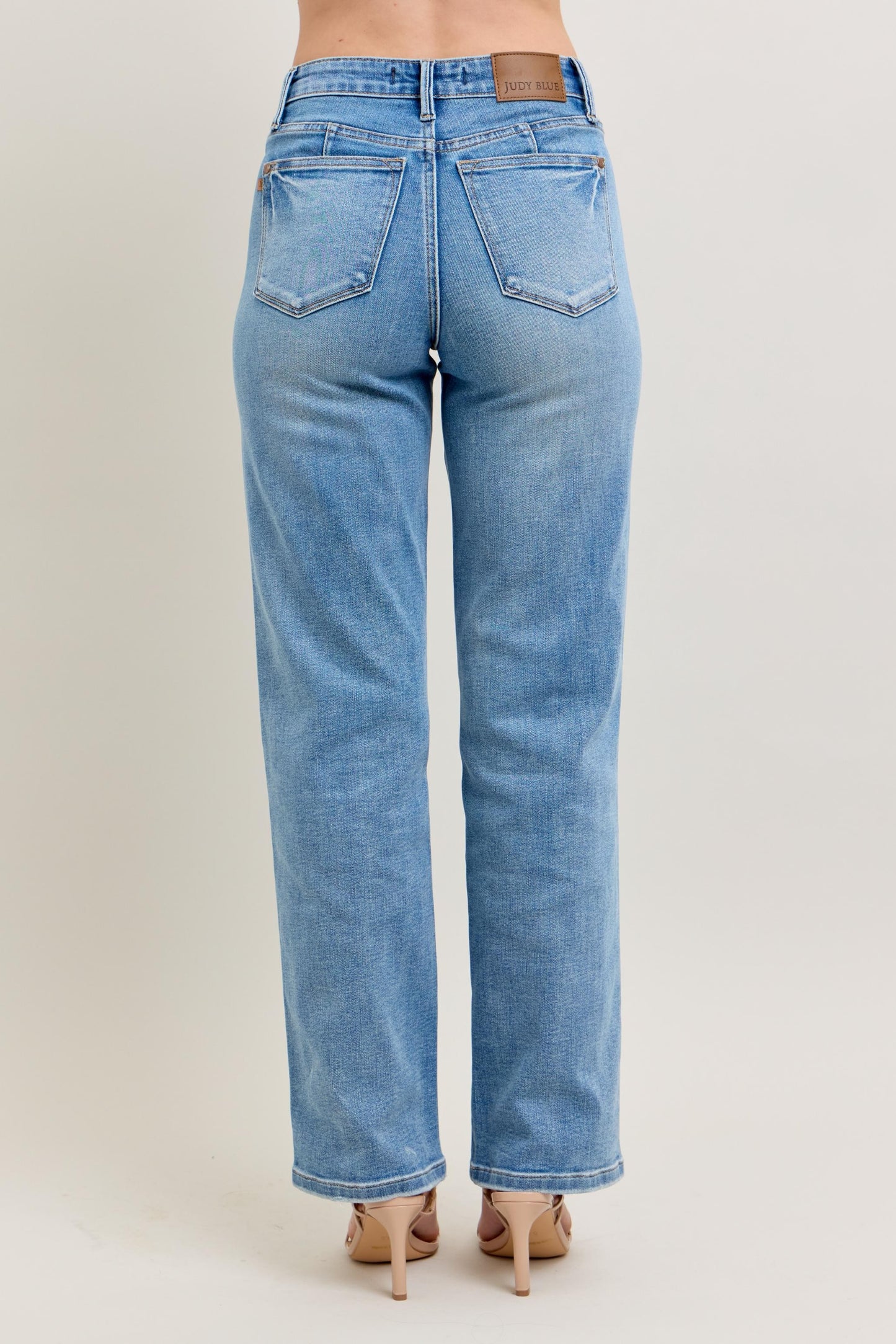 Judy Blue Tummy Control Vintage Wash Straight Jean