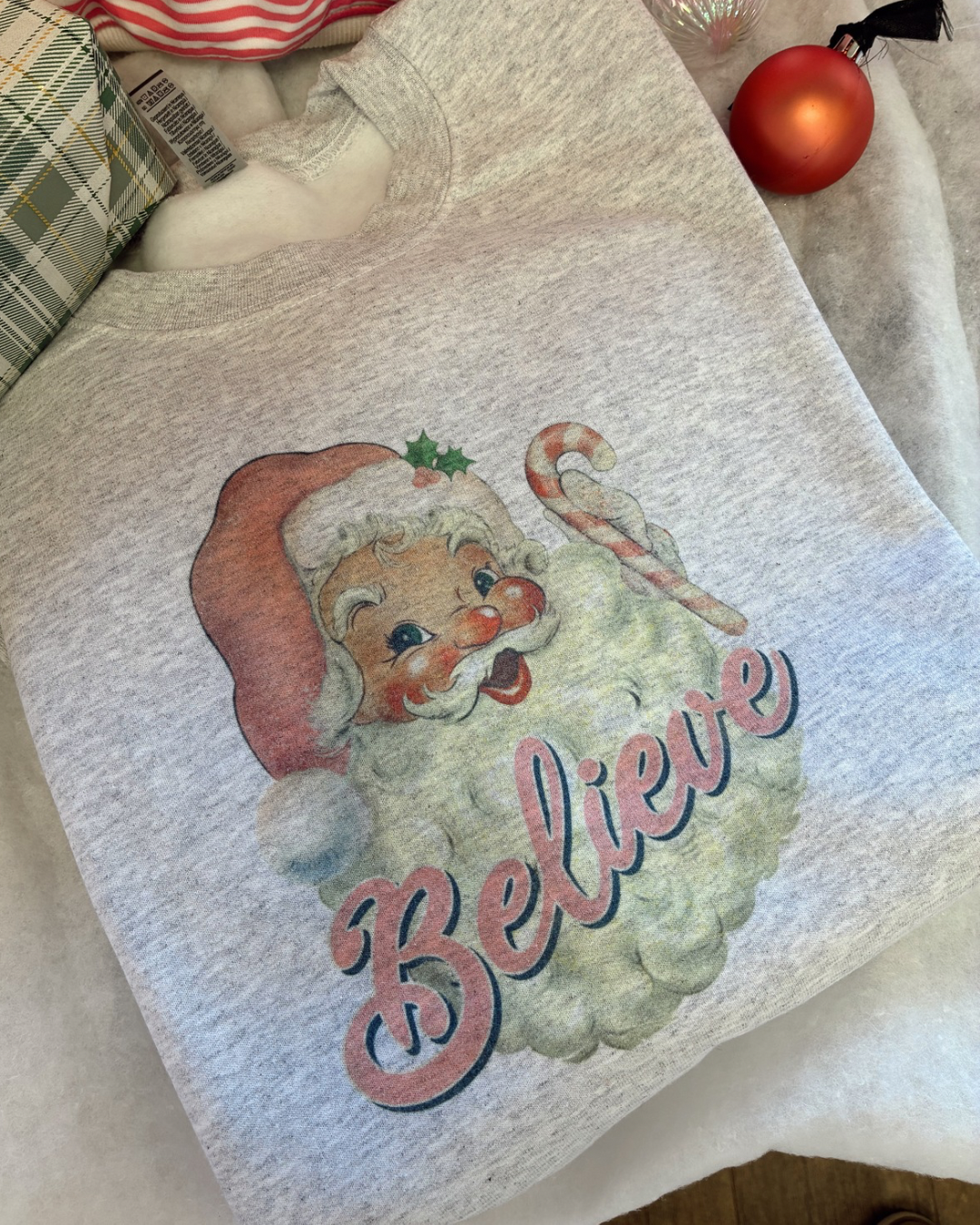 Pink Vintage Santa Graphic