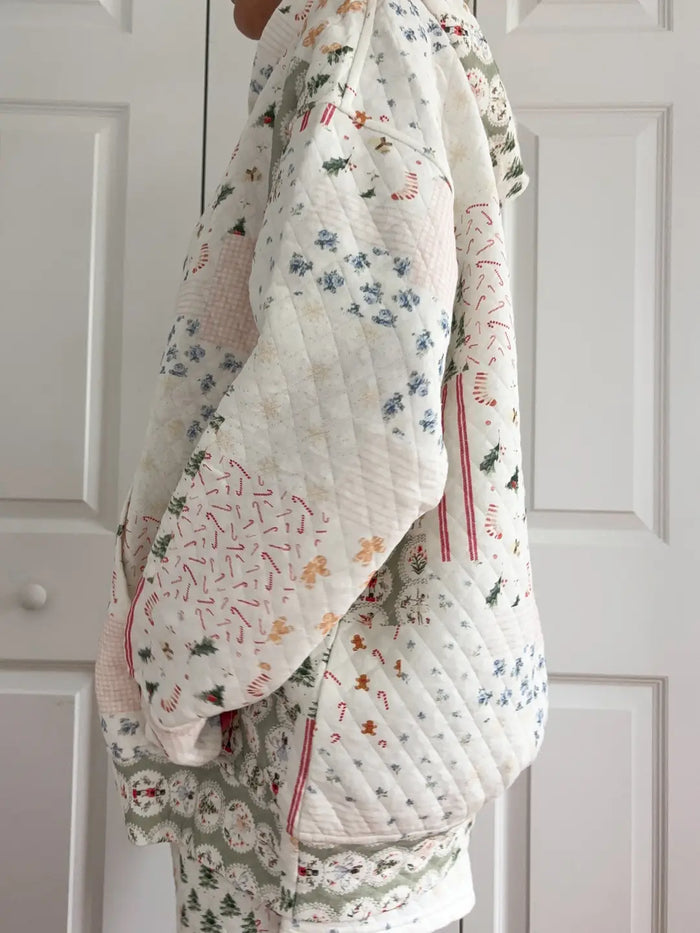 Christmas Holiday Quilted Hoodie