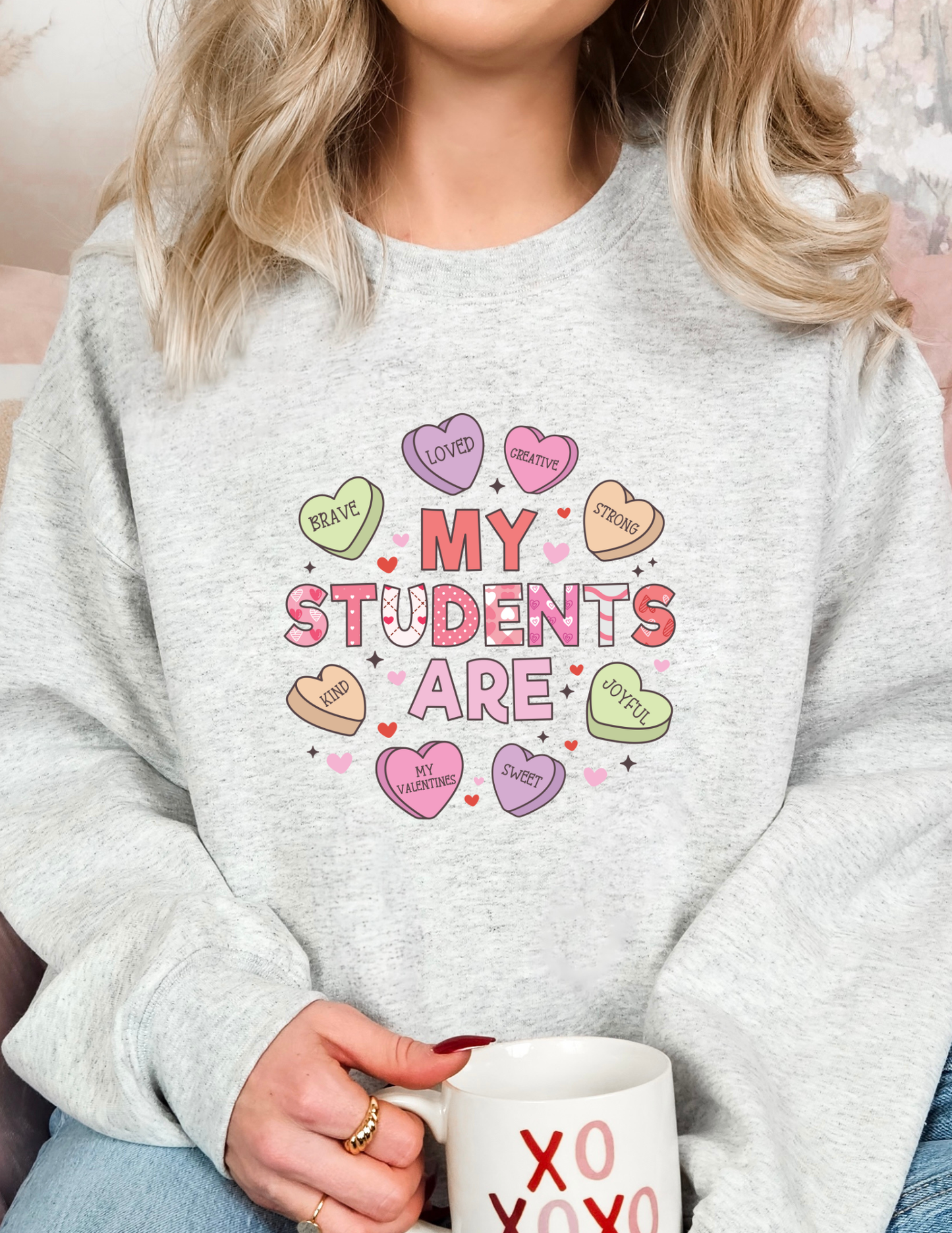 Teacher Affirmation Candy Heart Graphic