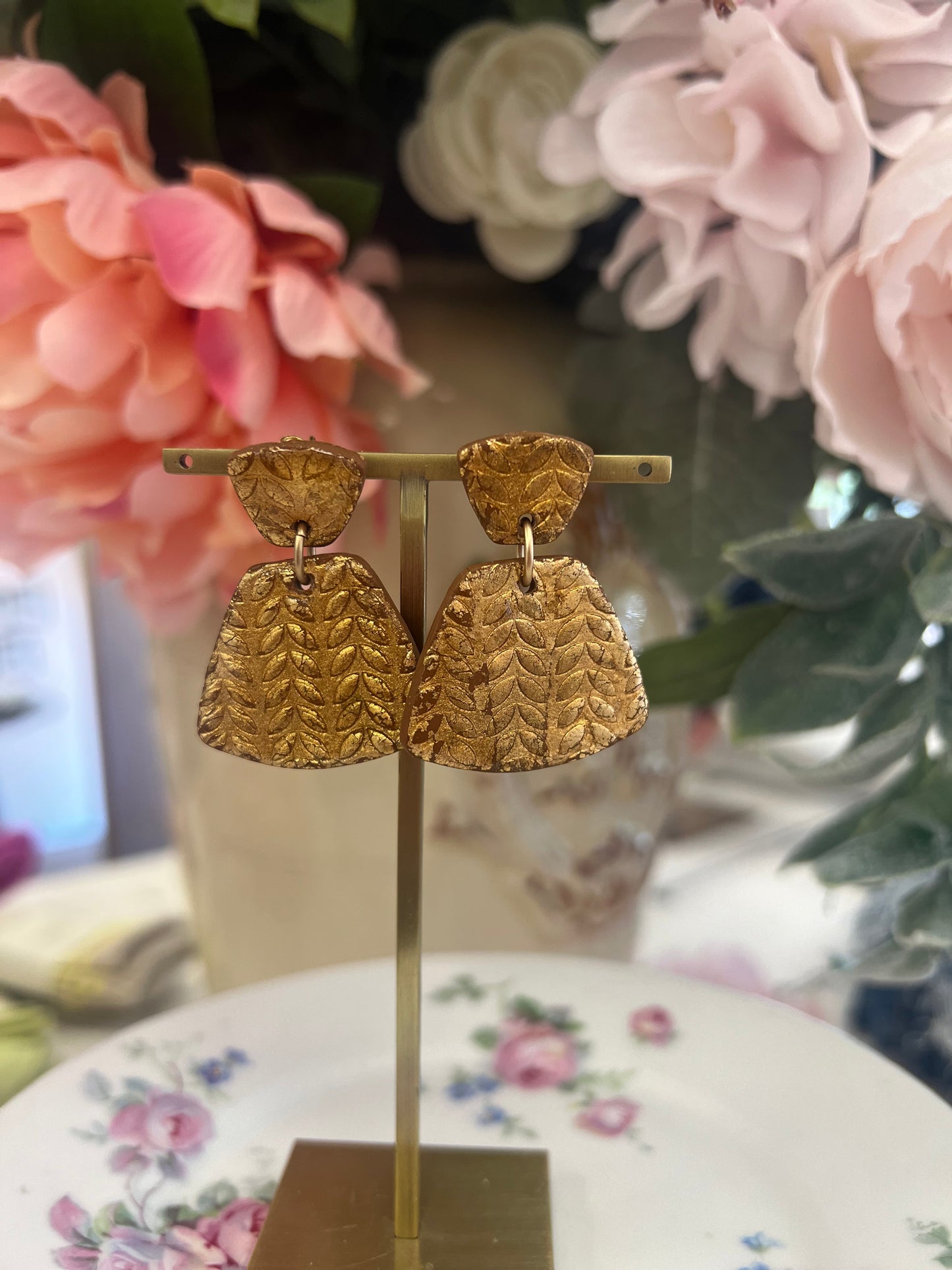 Gold Clay Earrings