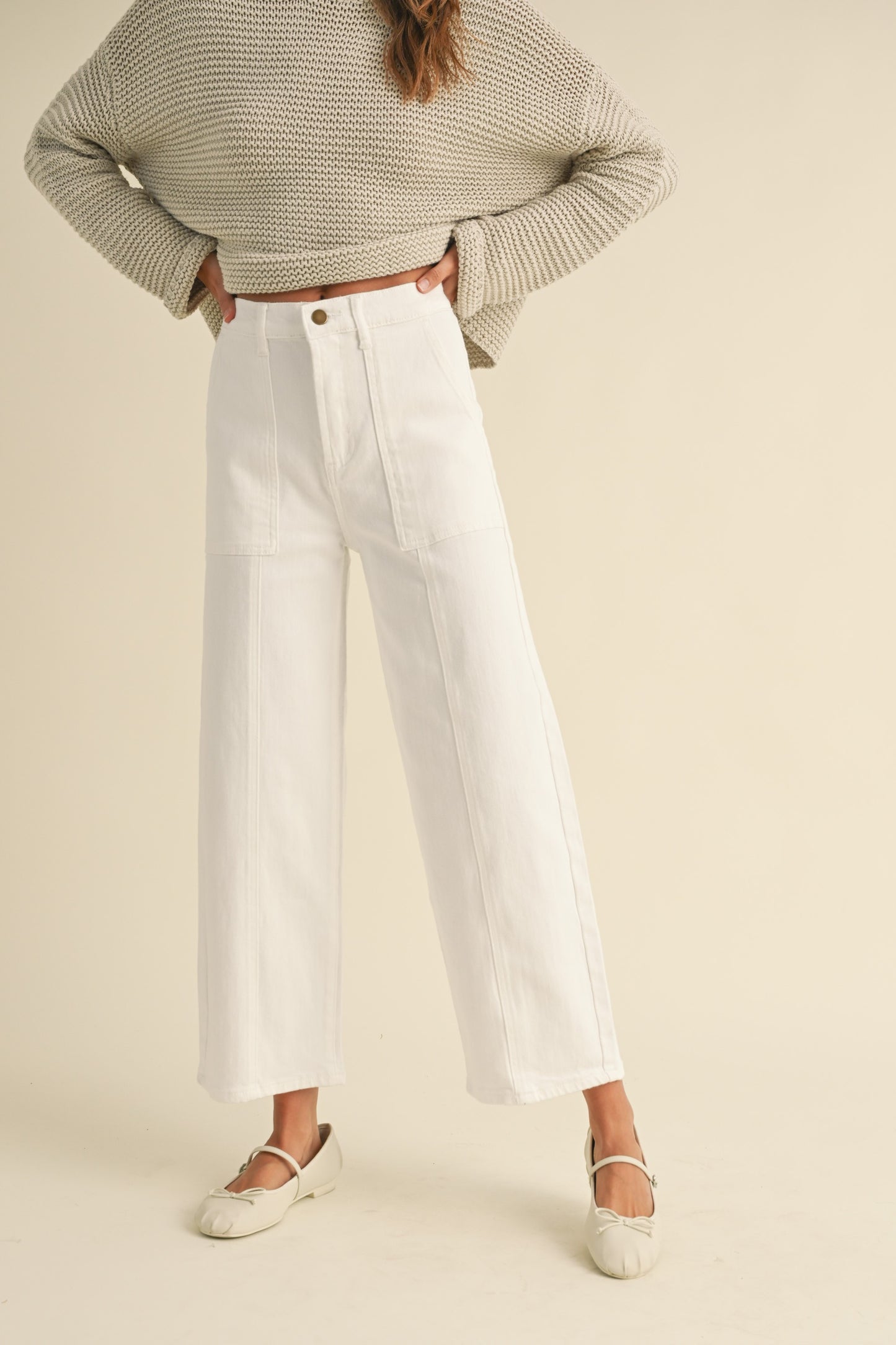 White Stretch Pants