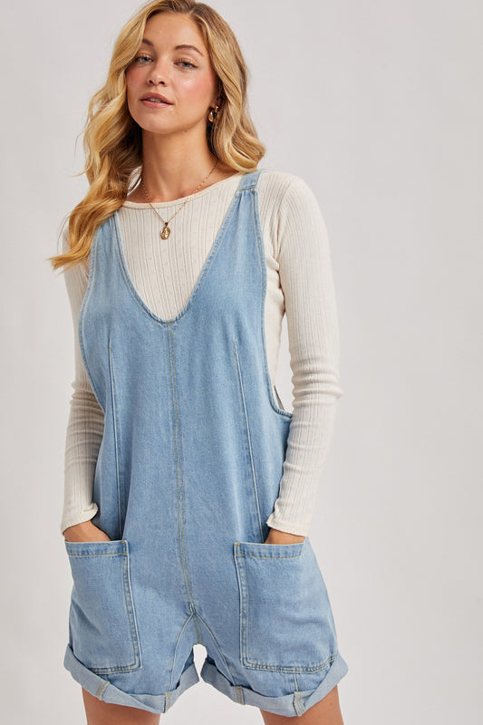 Denim Romper