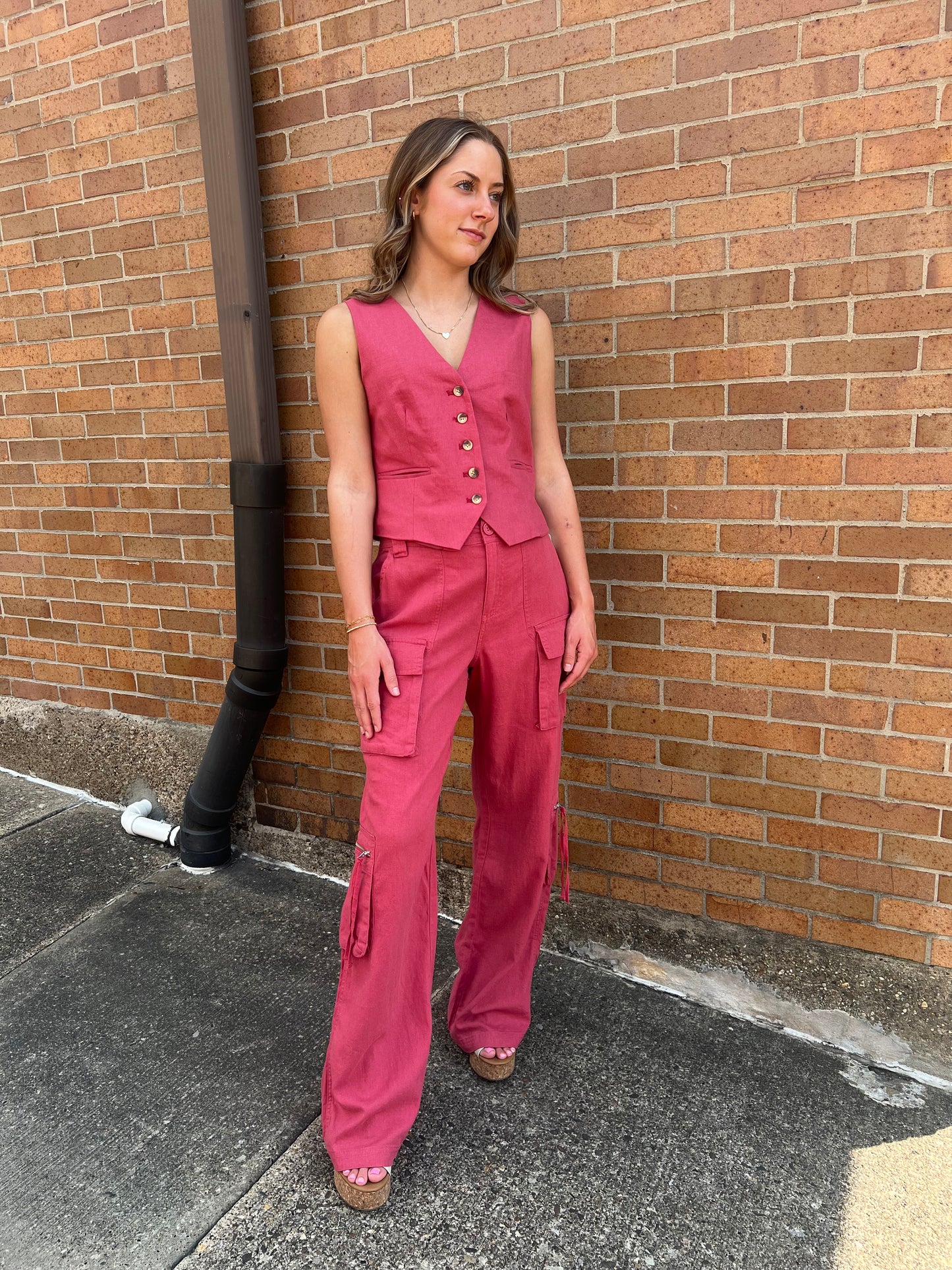 Ruby red vest