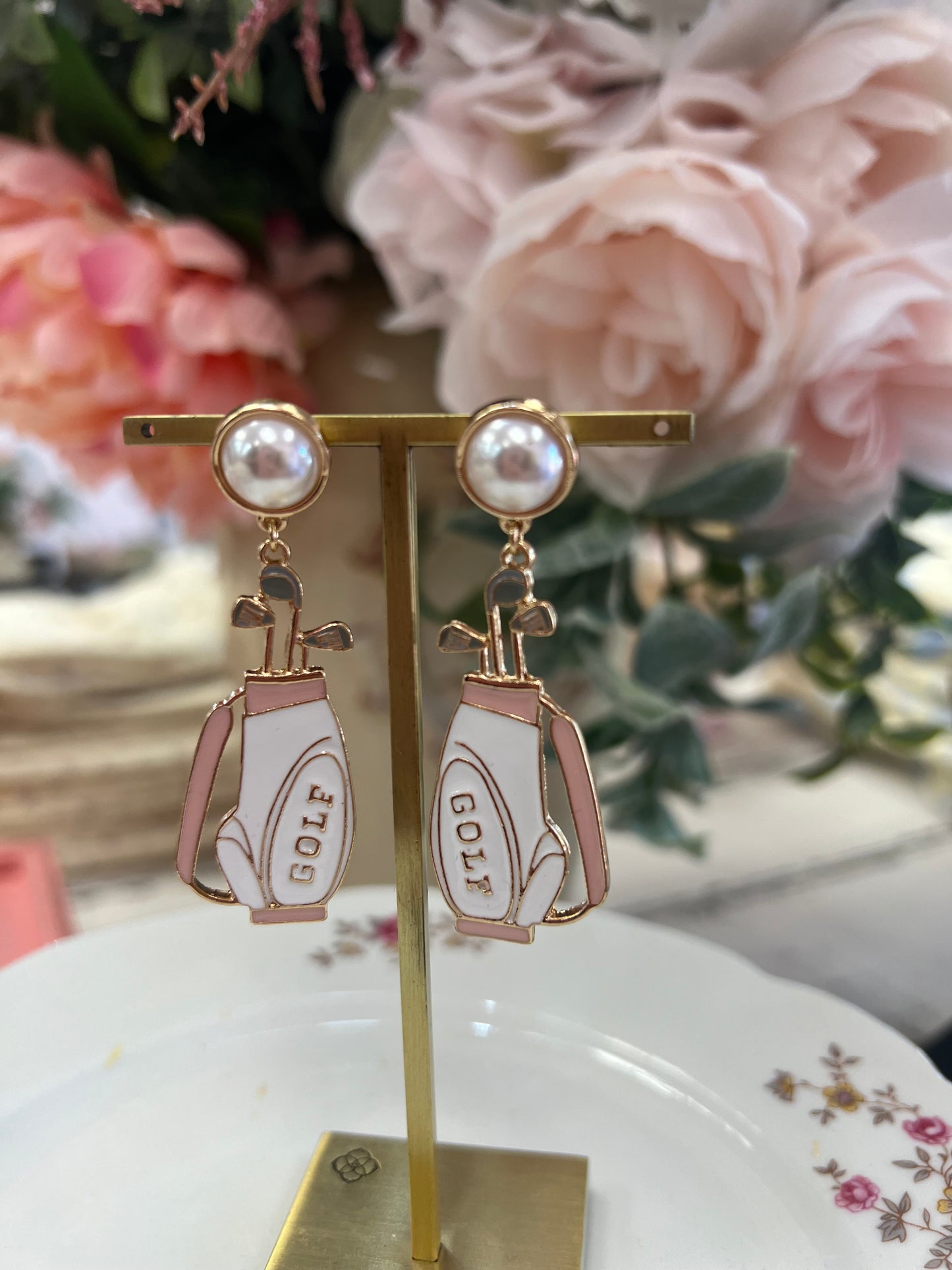 Golf Club Earrings