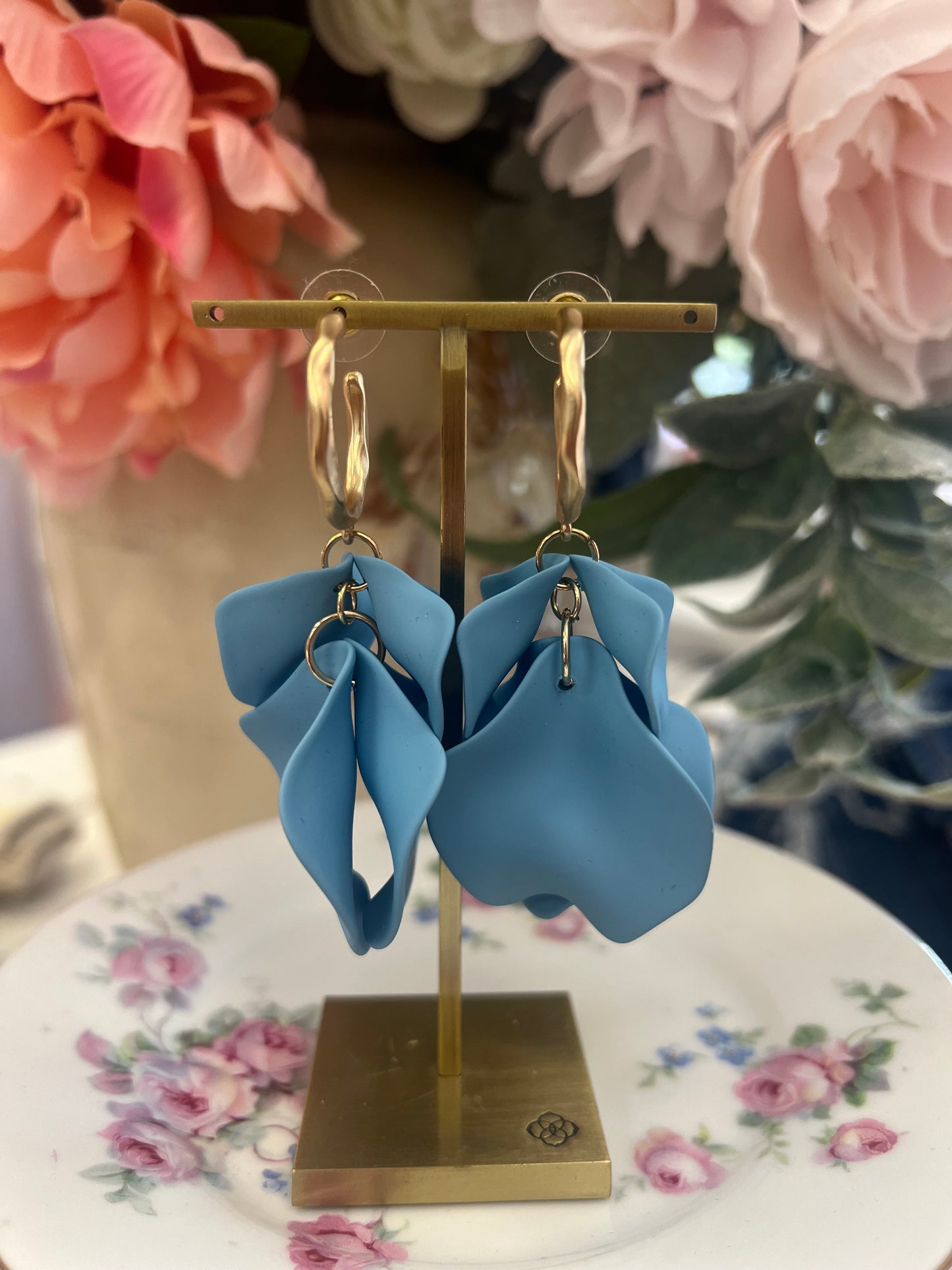 Baby Blue Dangle Earrings