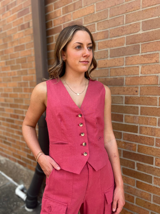 Ruby red vest