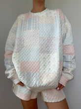 Load image into Gallery viewer, Shades of Blue Quilted Pastel Sweatshirt
