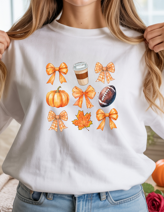 Fall Football Bow Graphic