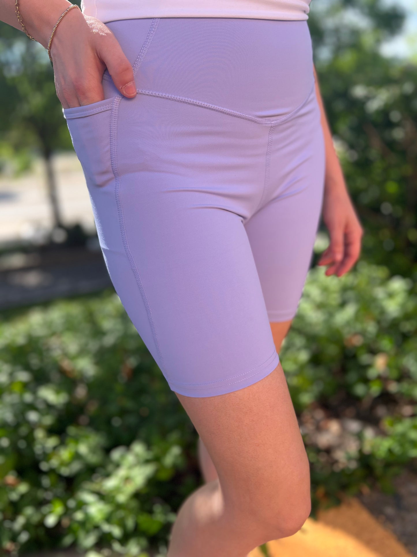 Lavender Dream Biker Shorts