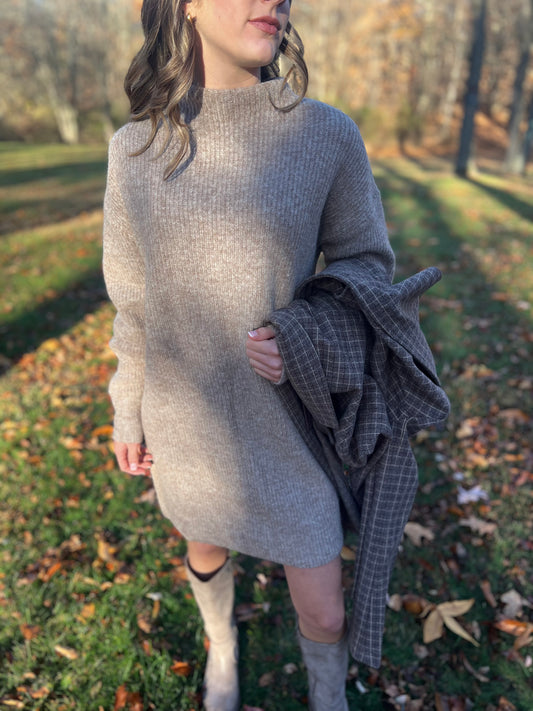 Mocha Please Sweater Dress