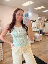 Load image into Gallery viewer, Mint Meadow Floral Tank
