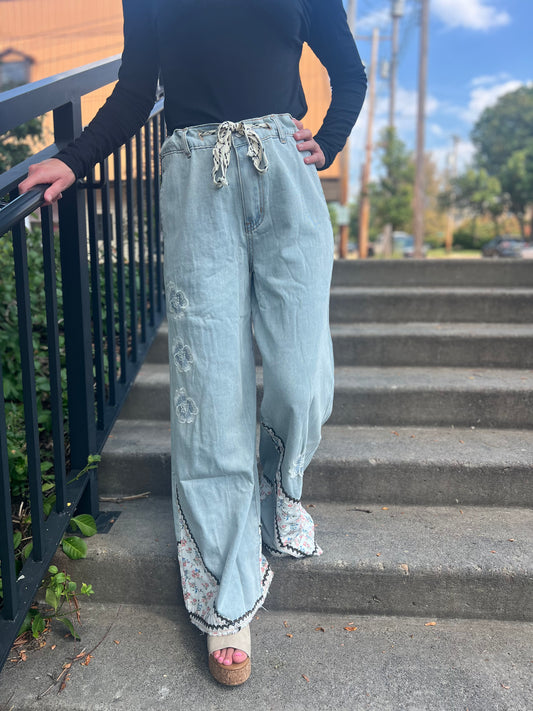 Fall Floral jeans