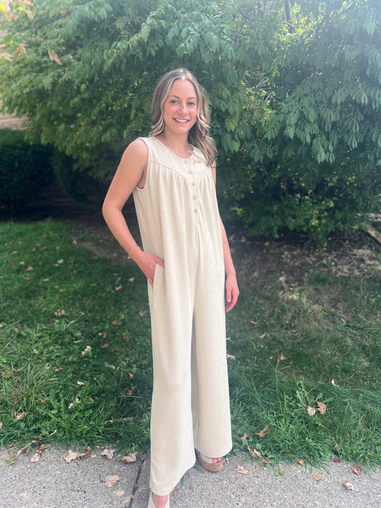 Vanilla latte jumpsuit