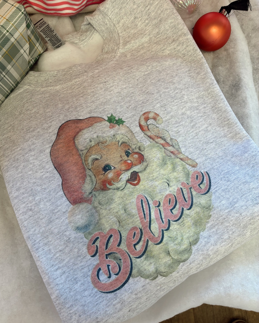 Pink Vintage Santa Graphic