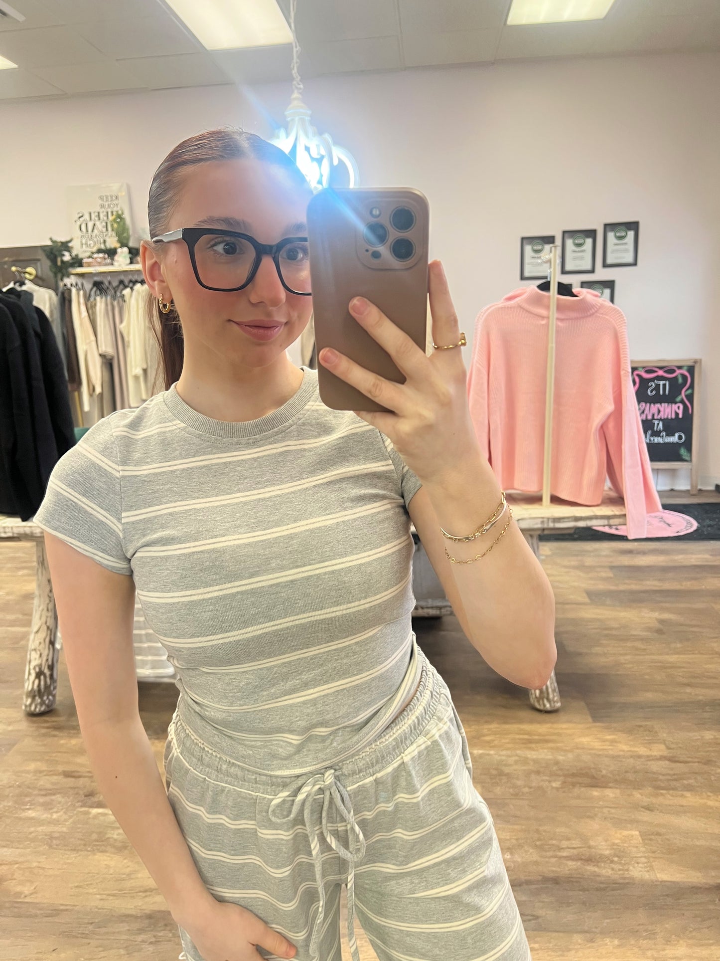 Grey Cap Sleeve Baby Tee