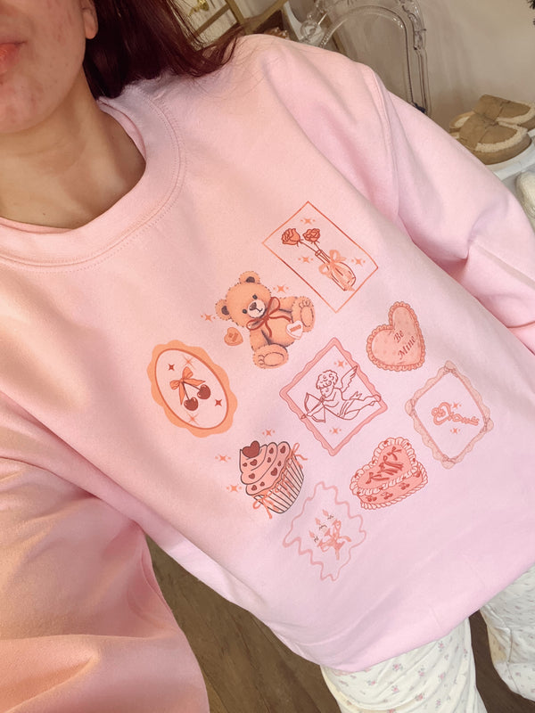 Girly Valentine Day Icon Sweatshirt