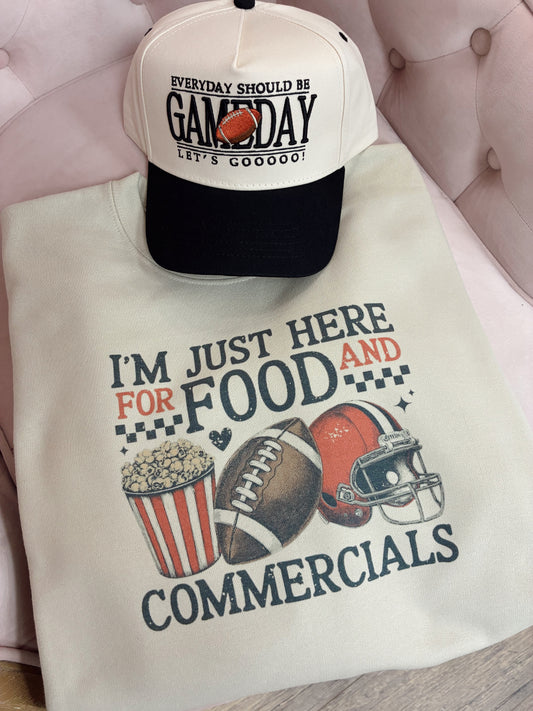 Only Here for food and commercials Graphic