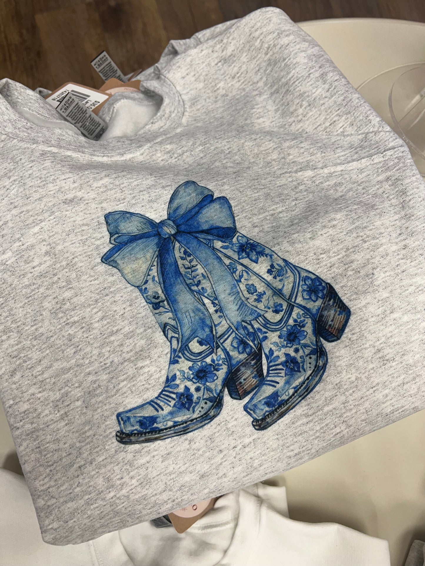 Chic Cowgirl Boots Crewneck