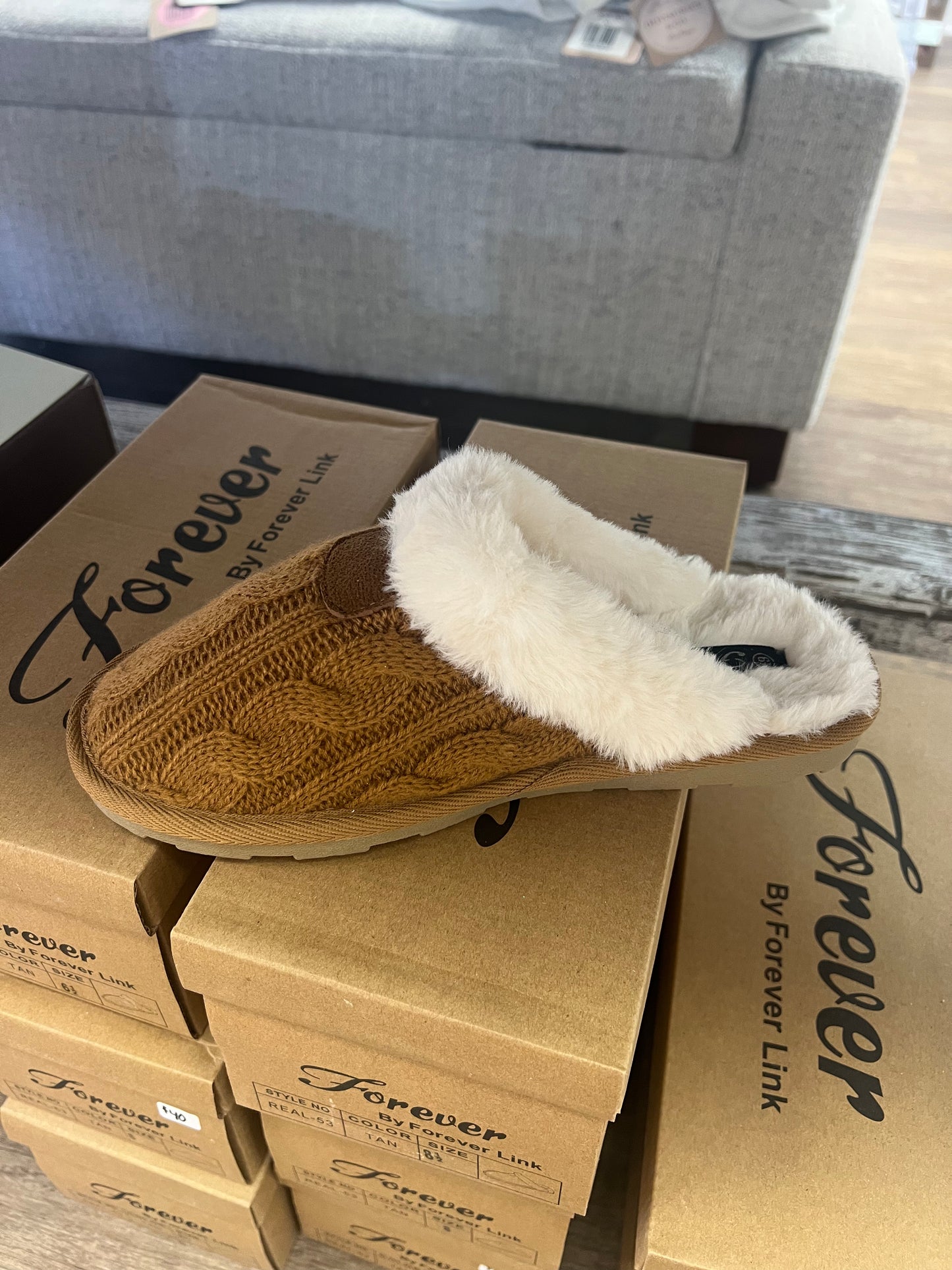 Tan Slipper Shoes