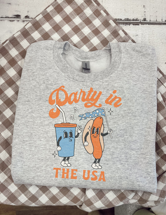 Party in USA Hotdog Graphic