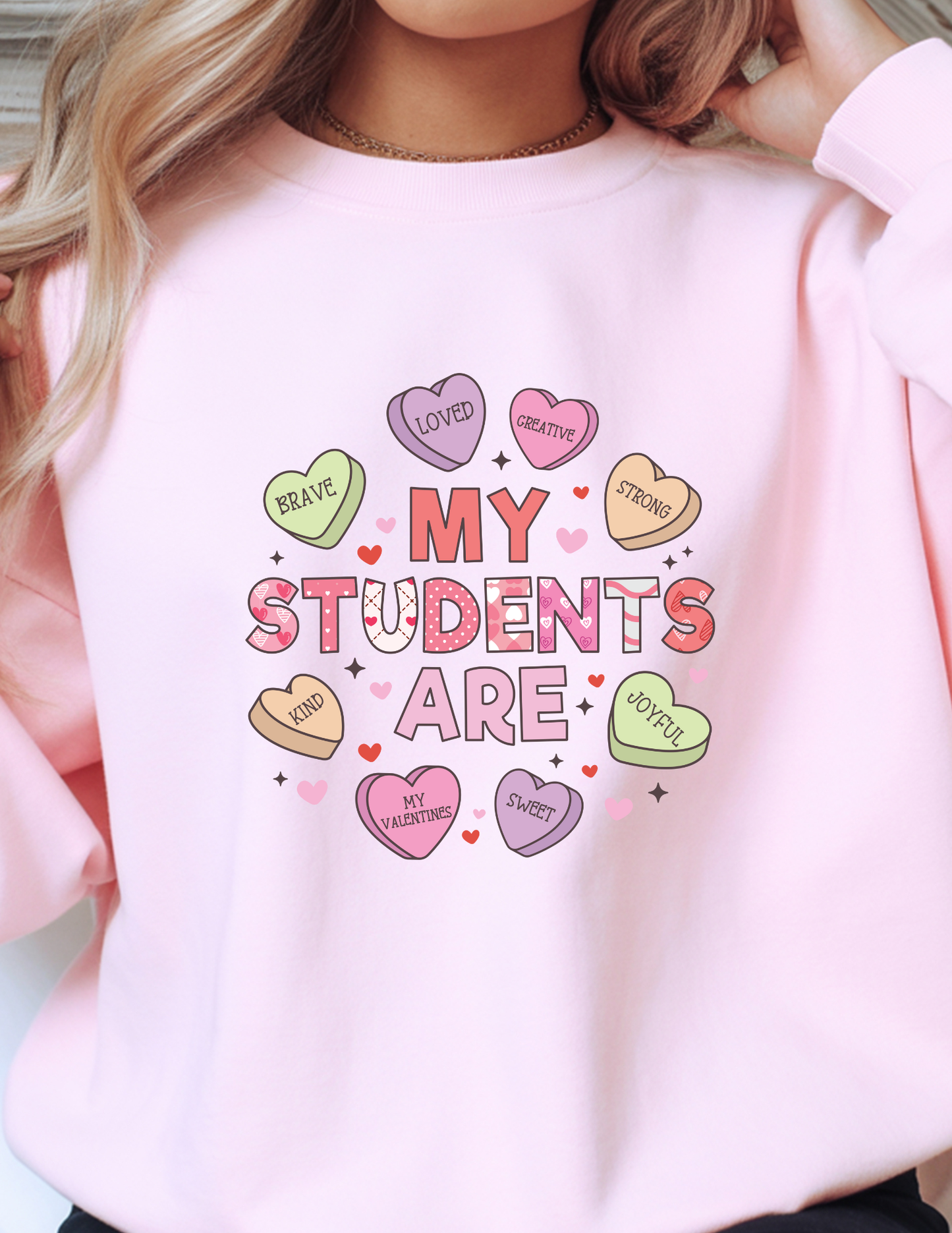 Teacher Affirmation Candy Heart Graphic
