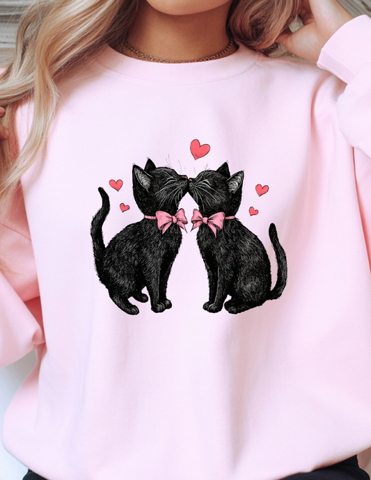 Black Cat Valentine's Day Graphic