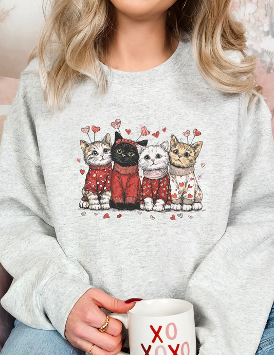Cozy Cats Valentine Graphic