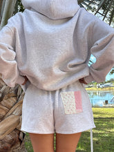 Load image into Gallery viewer, Pearl Grey Margo Quilted Patchwork Shorts
