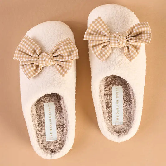 Maple Gingham Slippers