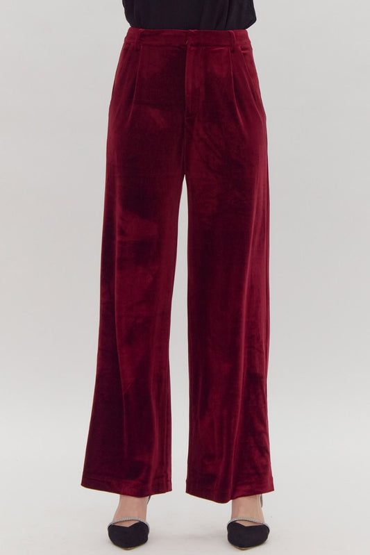 Velvet Red Trousers