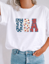 Load image into Gallery viewer, USA Floral Graphic

